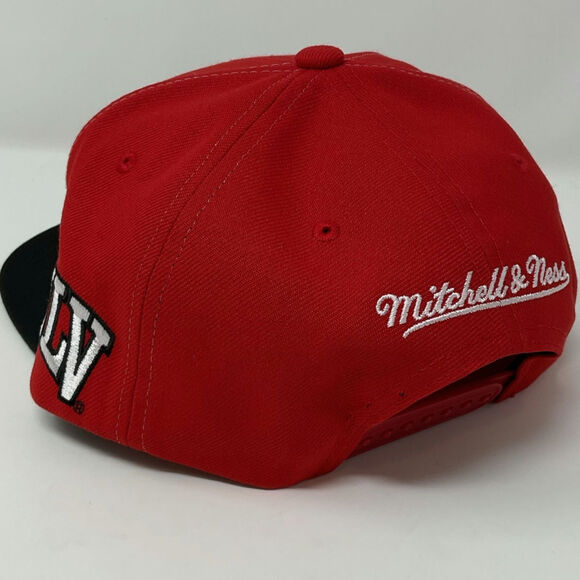 Mitchell & Ness Las Vegas Rebels Retro Snapback UNLV Side Logo Red Black New RED - Picture 4 of 6